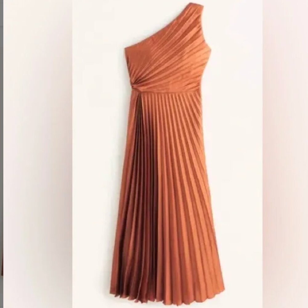 Abercrombie & Fitch Giselle One Shoulder Pleated Dress